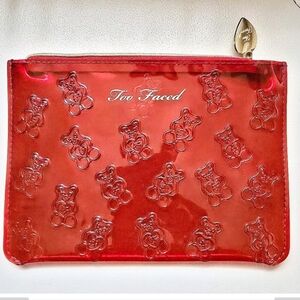 Too Faced Gummy Bear Red Makeup Bag Charm Pouch